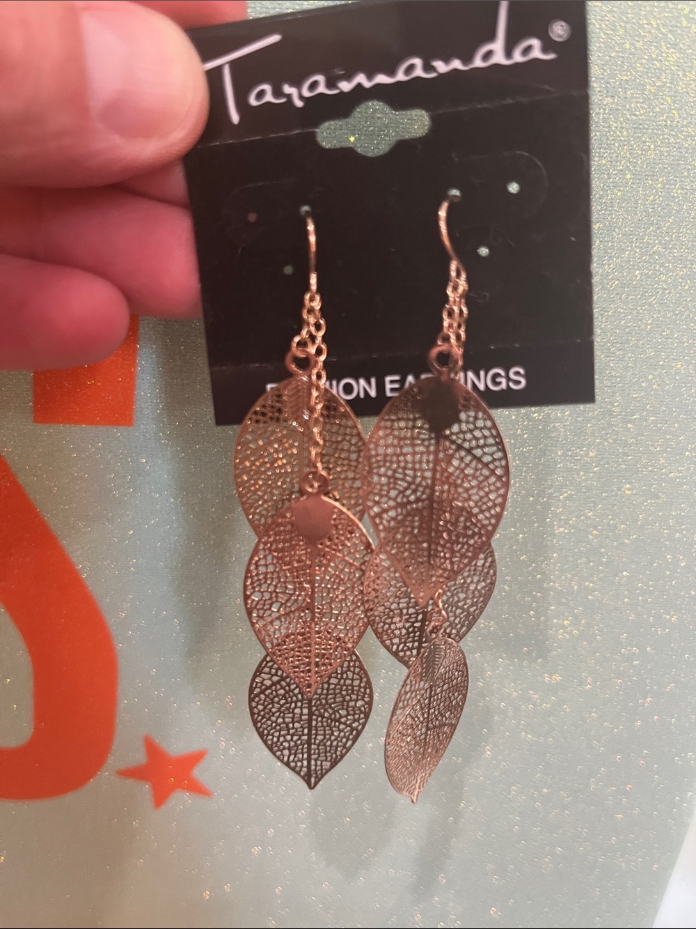 Rose Gold Leaf Drop Earrings - Women Jewelry